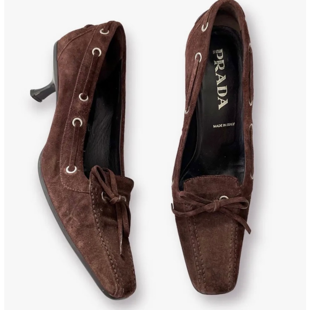 Vintage Prada kitten heel Mocassin